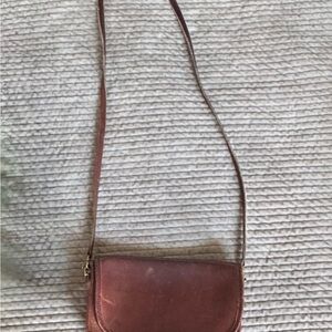 Vintage Coach Tan Leather Crossbody Bag